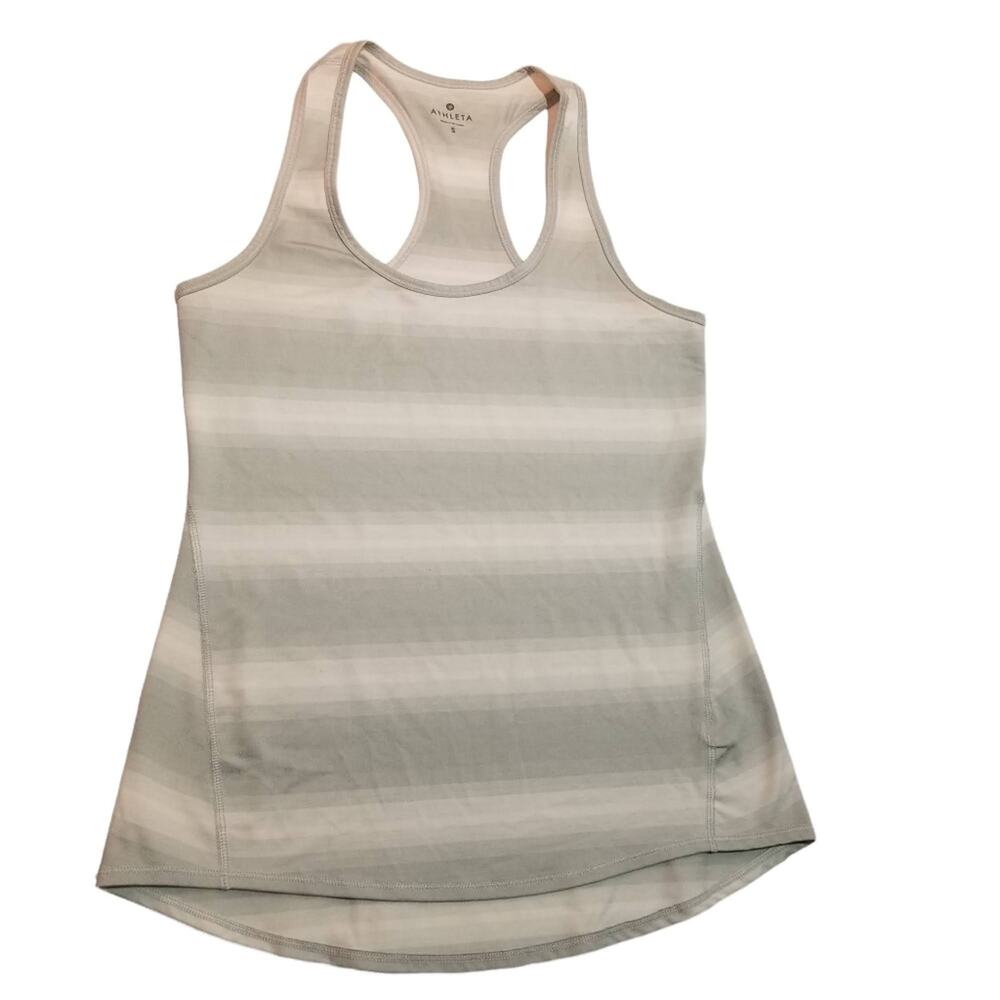 Athleta Tank Womens Small Top Racerback Chi Ombre Moon grey Activewear